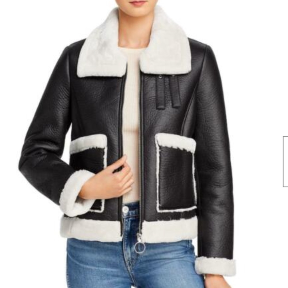Aqua Faux Shearling Coat